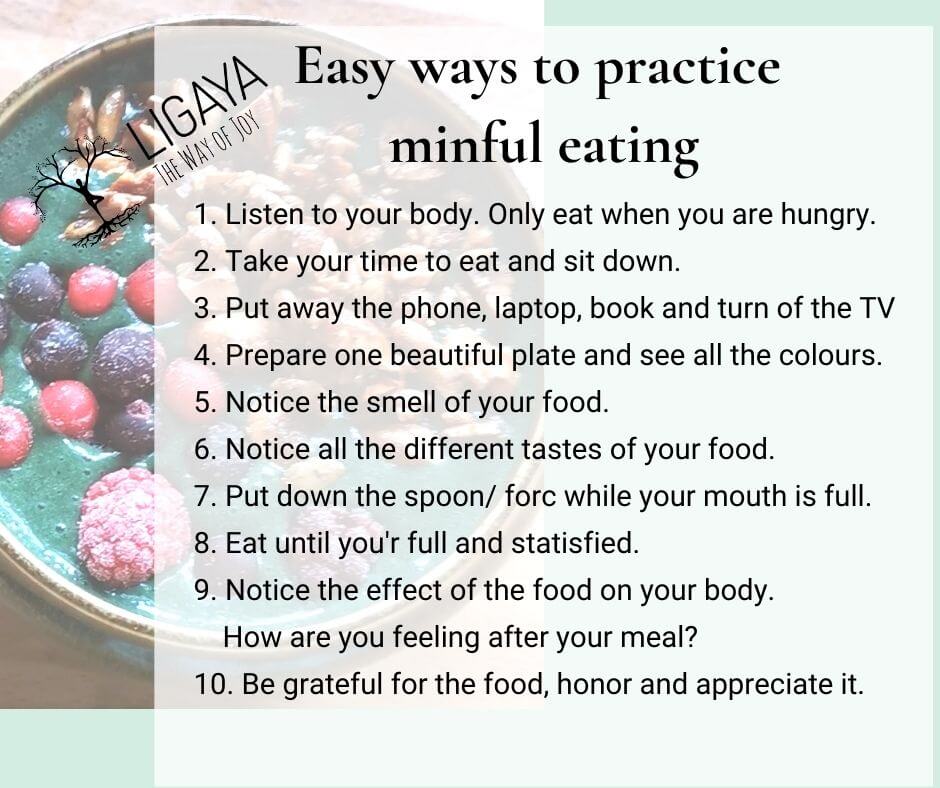 Ligaya Tipps for practicing mindful eating.