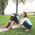 Personal Training with Stefanie Grace (Nini) practicing downward facing dog
