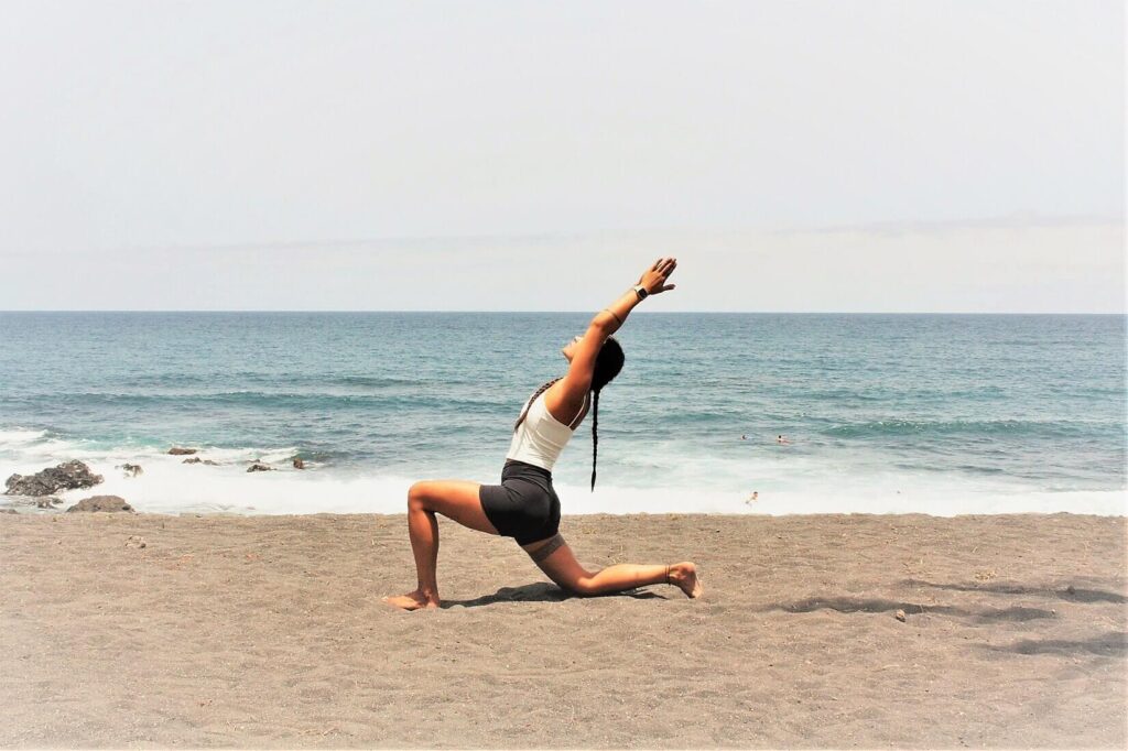 Yoga at the beach side with Stefanie Grace