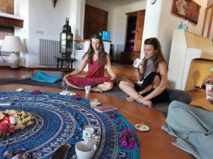 Meditation and drinking cacao