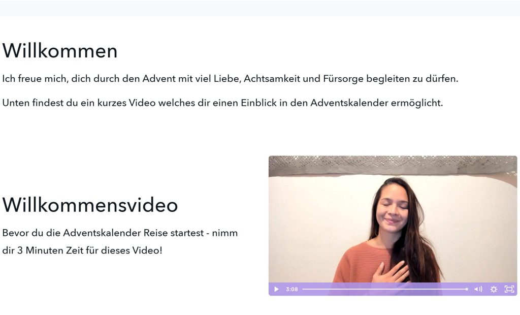 Einblick in den Adventskalender von Stefanie Grace
