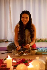 Stefanie Grace burning Palo Santo